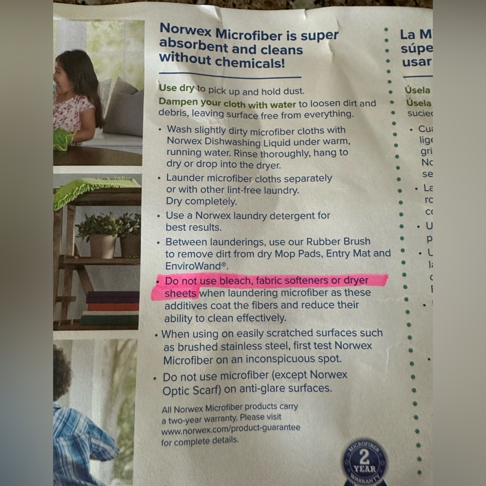 Norwex 3 Piece Household Package in Light Blue - Picture 8 of 11